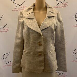 ISABELLA. Size 8. Lined Long Sleeve Dressy Jacket. Pleated Collar. WTC